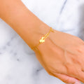 Delightful Heart 21k Gold Bracelet