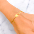 Delightful Heart 21k Gold Bracelet
