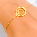 Lovely Circle 21k Gold Bracelet