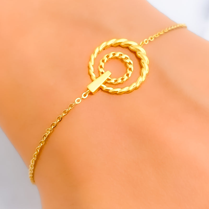 Lovely Circle 21k Gold Bracelet