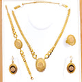 Decorative Oval 5-Piece 21k Gold Necklace Set 