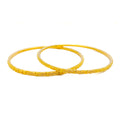 Petite Classy 22k Gold Bangle Pair 