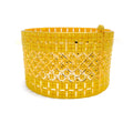 Grandiose Checkered Flower 22k Gold Screw Bangle 