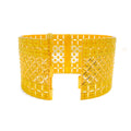 Grandiose Checkered Flower 22k Gold Screw Bangle 