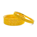 Regal Gleaming 22k Gold Bangle Set 