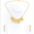 Decorative Faceted Bead 22k Gold Necklace Set