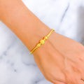 Tasteful Textured 22k Gold Bangle Bracelet