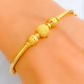 Tasteful Textured 22k Gold Bangle Bracelet