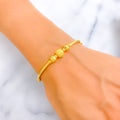 Tasteful Textured 22k Gold Bangle Bracelet
