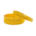 Golden Alluring 22k Gold Wavy Bangle Set 