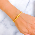 Stunning Disco Orb 22k Gold Bangle Bracelet