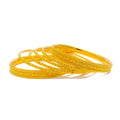 Golden Alluring 22k Gold Wavy Bangle Set 