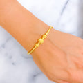 Stately Striped 22k Gold Bangle Bracelet
