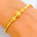 Stately Striped 22k Gold Bangle Bracelet