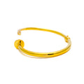 Bright Bold 21k Gold CZ Nail Bangle Bracelet