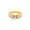 Glittering 18K Gold + Diamond Setting