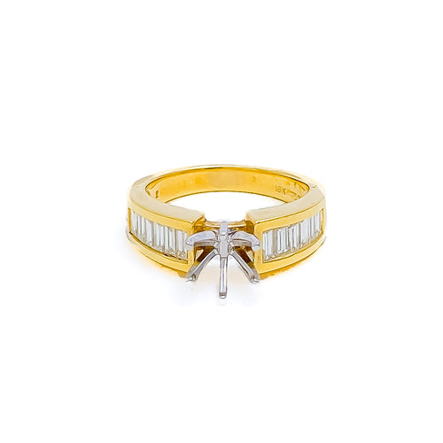 Glittering 18K Gold + Diamond Setting