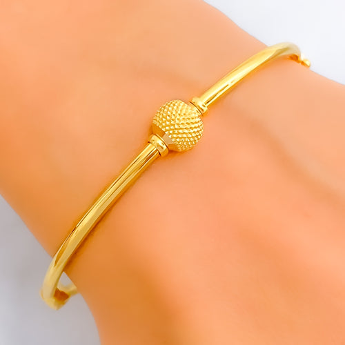 Couture Minimalist 22k Gold Bangle Bracelet