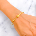 Couture Minimalist 22k Gold Bangle Bracelet