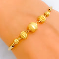 Graduating Ornamental 22k Gold Bangle Bracelet
