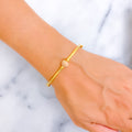 Reflective Star Adorned 22k Gold Bangle Bracelet