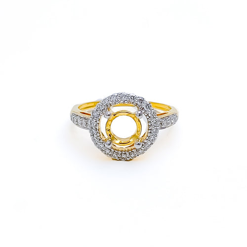 Artistic Rare 18K Gold + Diamond Setting