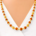 Opulent Gleaming 22k Gold Rudraksh Mala