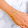 Modish Sleek-Lined 22k Gold Bangle Bracelet 