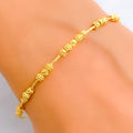 Modish Sleek-Lined 22k Gold Bangle Bracelet 