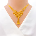 Luscious Checkered 22k Gold Necklace