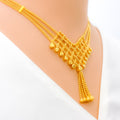 Luscious Checkered 22k Gold Necklace