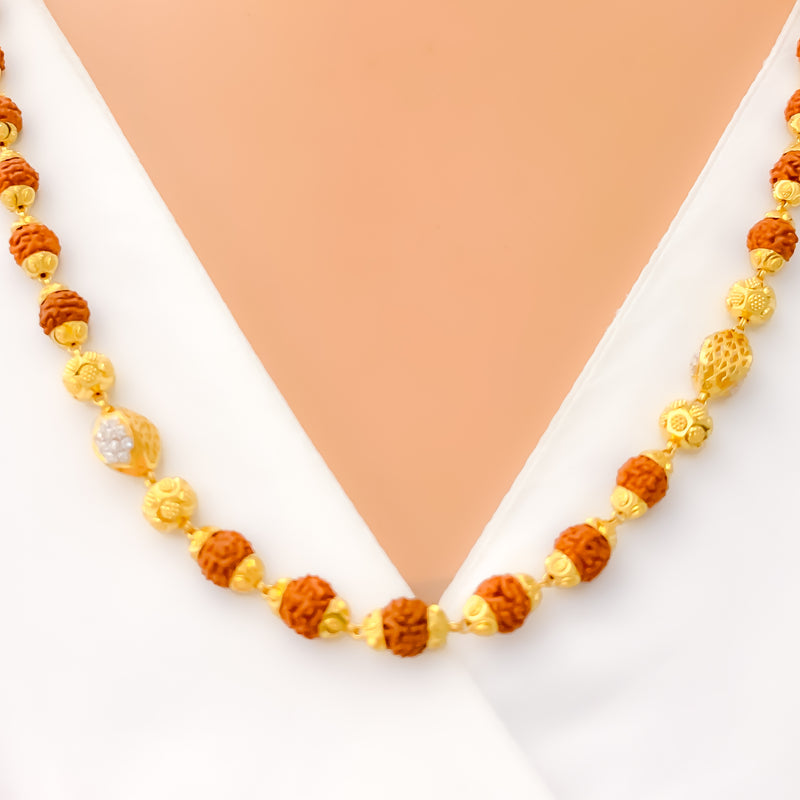 Everyday Graceful 22k Gold Rudraksh Mala