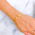 Modest Star Adorned 22k Gold Bangle Bracelet 