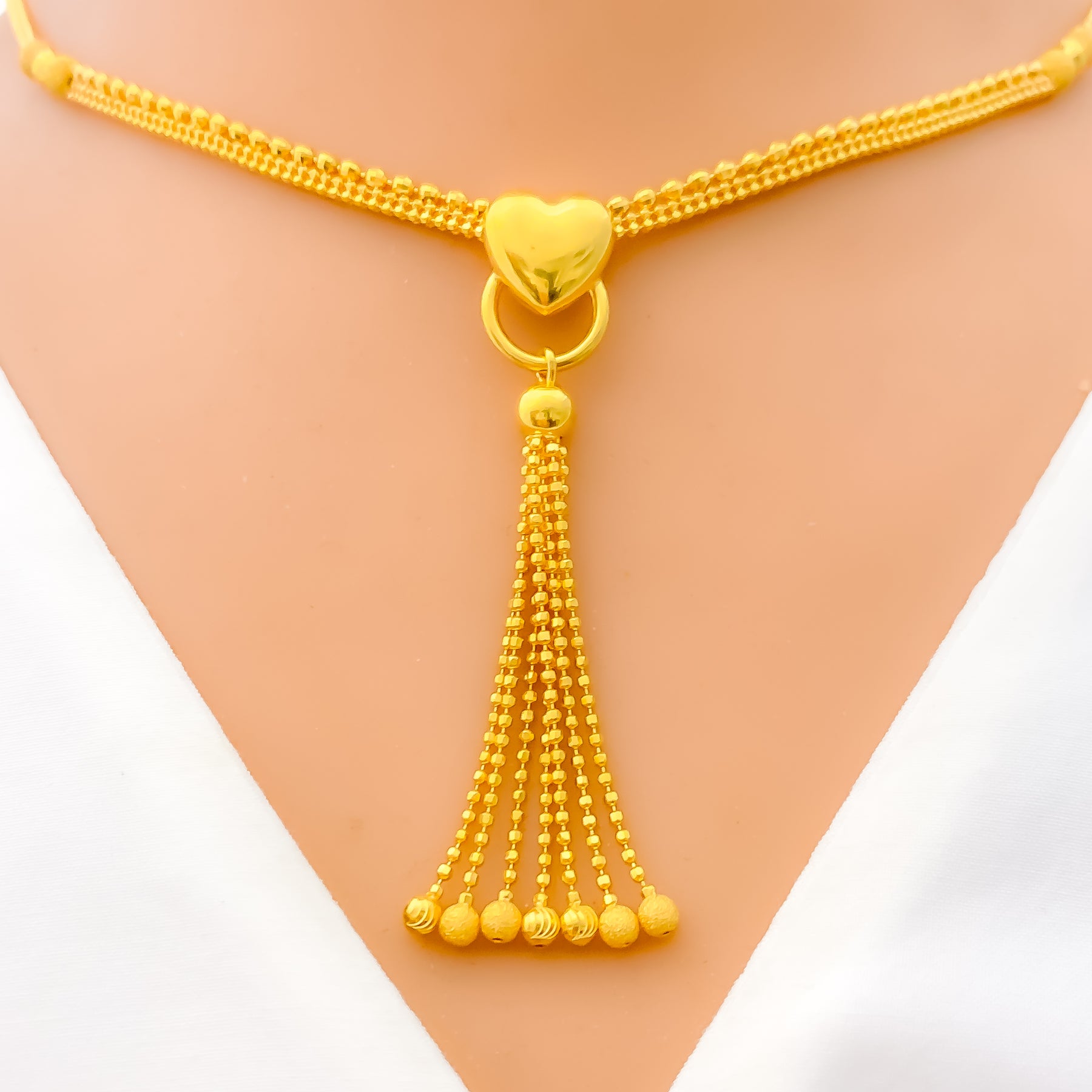 22k Plain Gold Necklace JG-2212-07998 – Jewelegance