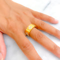 Dazzling Classy  21k Gold CZ Ring