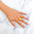 Classic Elevated 22k Gold Ring