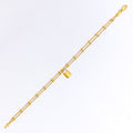 Dainty Fashionable 22K Gold Lock Charm Bracelet
