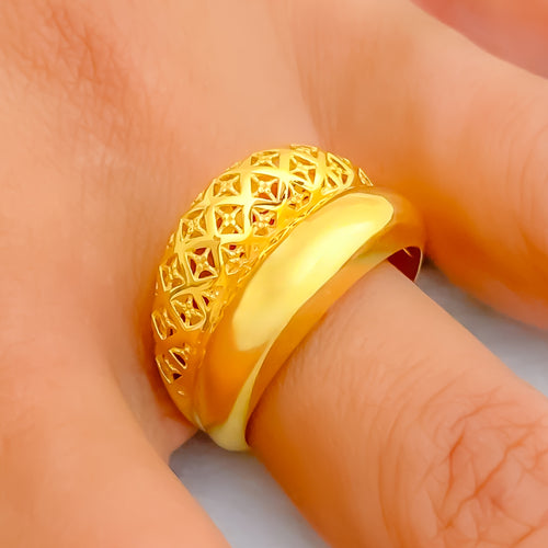 Classic Elevated 22k Gold Ring