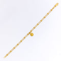 Lush Bespoke 22K Gold Flower Charm Bracelet
