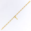 Charming Light-Weight 22K Gold Key Charm Bracelet