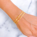 Delicate Classic Chic 22k Gold Bangle Pair