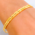 Delicate Classic Chic 22k Gold Bangle Pair