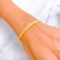 Delicate Classic Chic 22k Gold Bangle Pair
