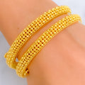 Timeless Traditional 22k Gold Screw Bangle Pair