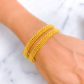 Timeless Traditional 22k Gold Screw Bangle Pair