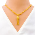 Trendy Twisted Rope Necklace Set