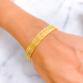 Engraved Evergreen 22k Gold Bangles