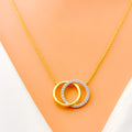 Radiant Interlinked Loop 18k Gold + Diamond Necklace 