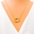 Radiant Interlinked Loop 18k Gold + Diamond Necklace 