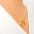 Radiant Interlinked Loop 18k Gold + Diamond Necklace 